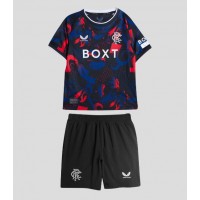 Echipament fotbal Rangers Tricou Treilea 2024-25 pentru copii maneca scurta (+ Pantaloni scurti)